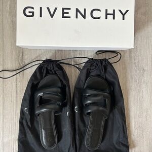 Givenchy ladies sandals - black leather - size 39
